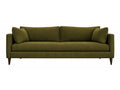 Green custom sofa on a white background