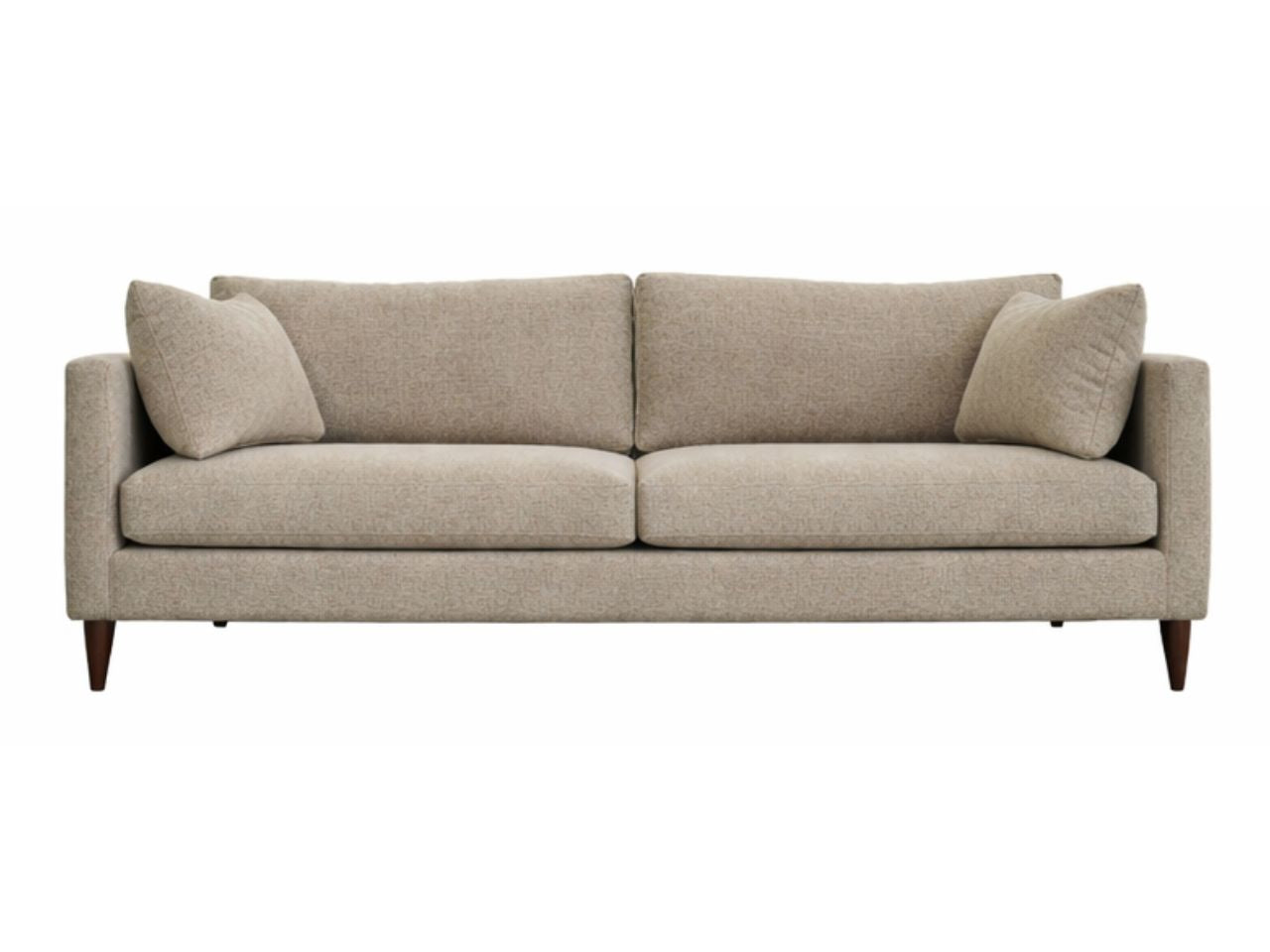 Beige custom sofa on a white background