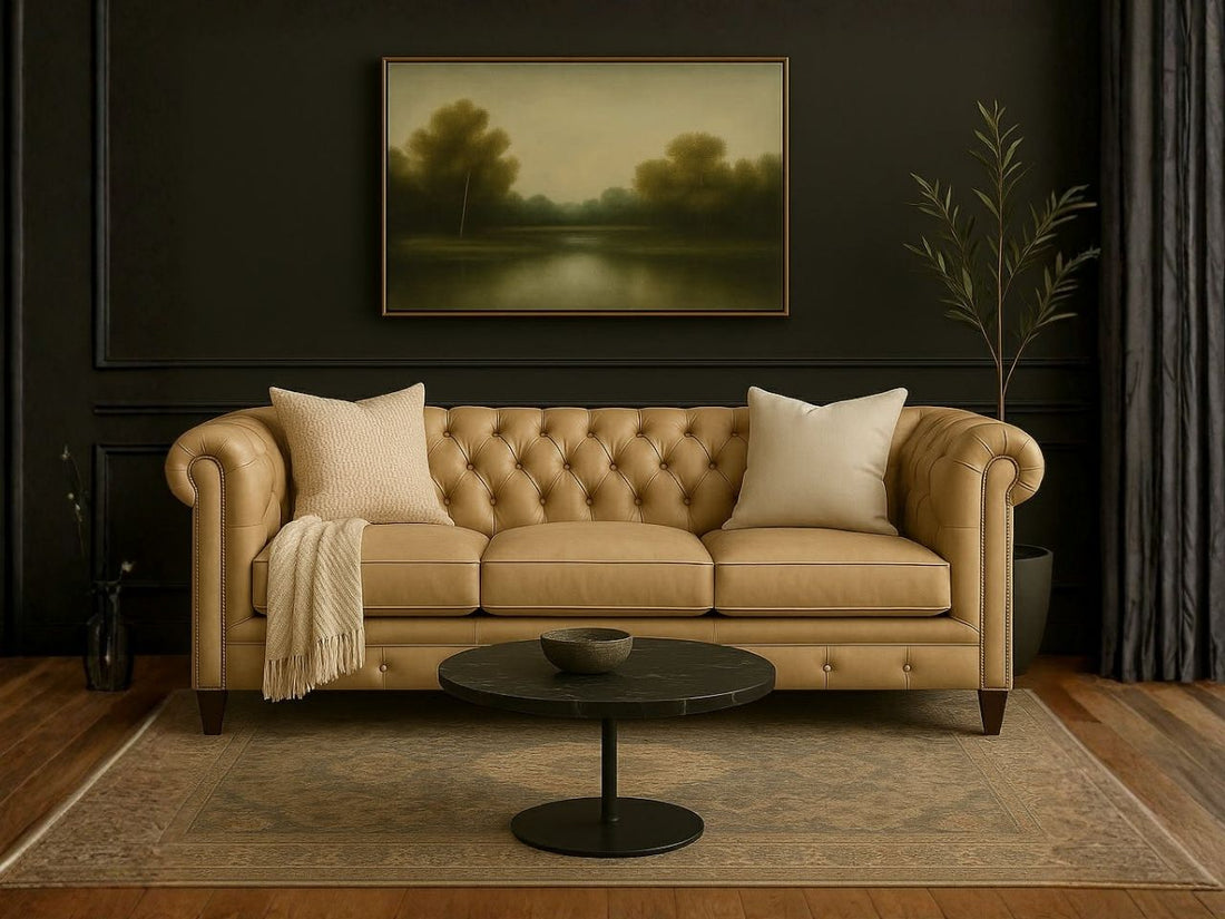 Custom Leather Sofa in Calgary