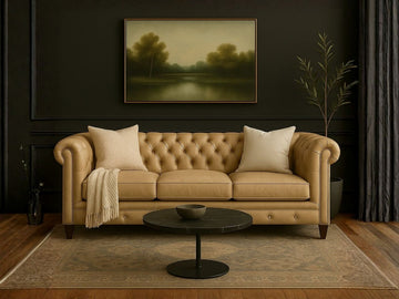 Custom Leather Sofa in Calgary