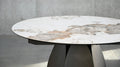 FORMA Dining Table with Magellano Ceramic Top and Bronze Base
