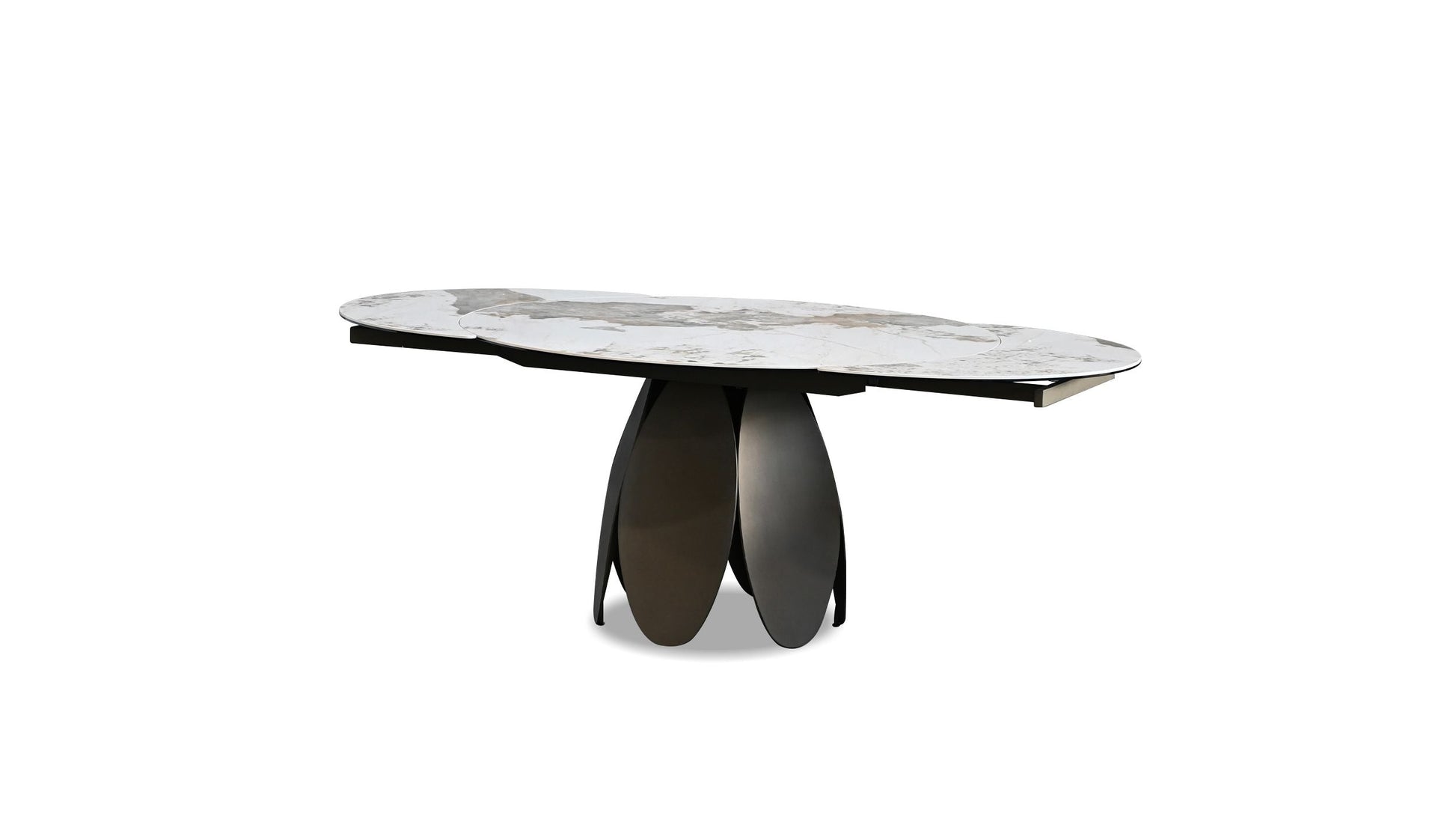 FORMA Dining Table with Magellano Ceramic Top and Bronze Base