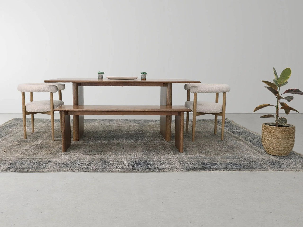 Dallas Dining Table in Calgary in lifestyle photos