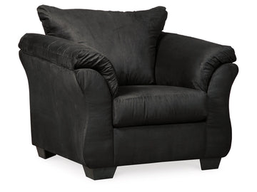 Darcy Contemporary Black Accent Chair in Calgary in a white background 