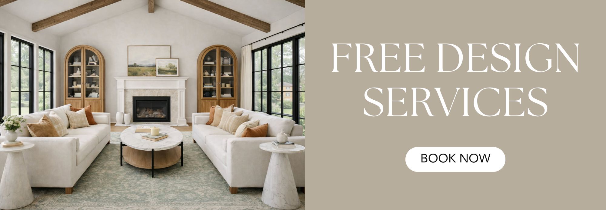 Modern living room with free design services by Showhome furniture