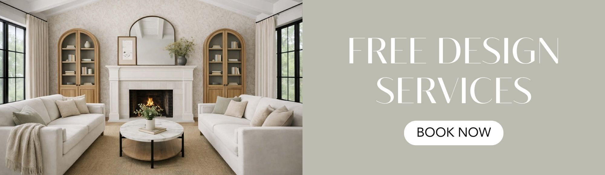 Modern living room with free design consult by Showhome furniture