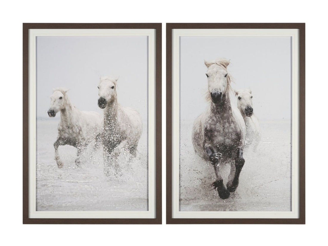 Determination Framed Set of 2 Horse Photographic Prints in Calgary in a white background