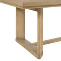 Pacific Grove Trestle Dining Table Sand Dune Finish Extension Leaf