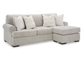 Eastonbridge Sectional Sofa Chaise with Reversible Cushions in Shadow in Calgary in a white background