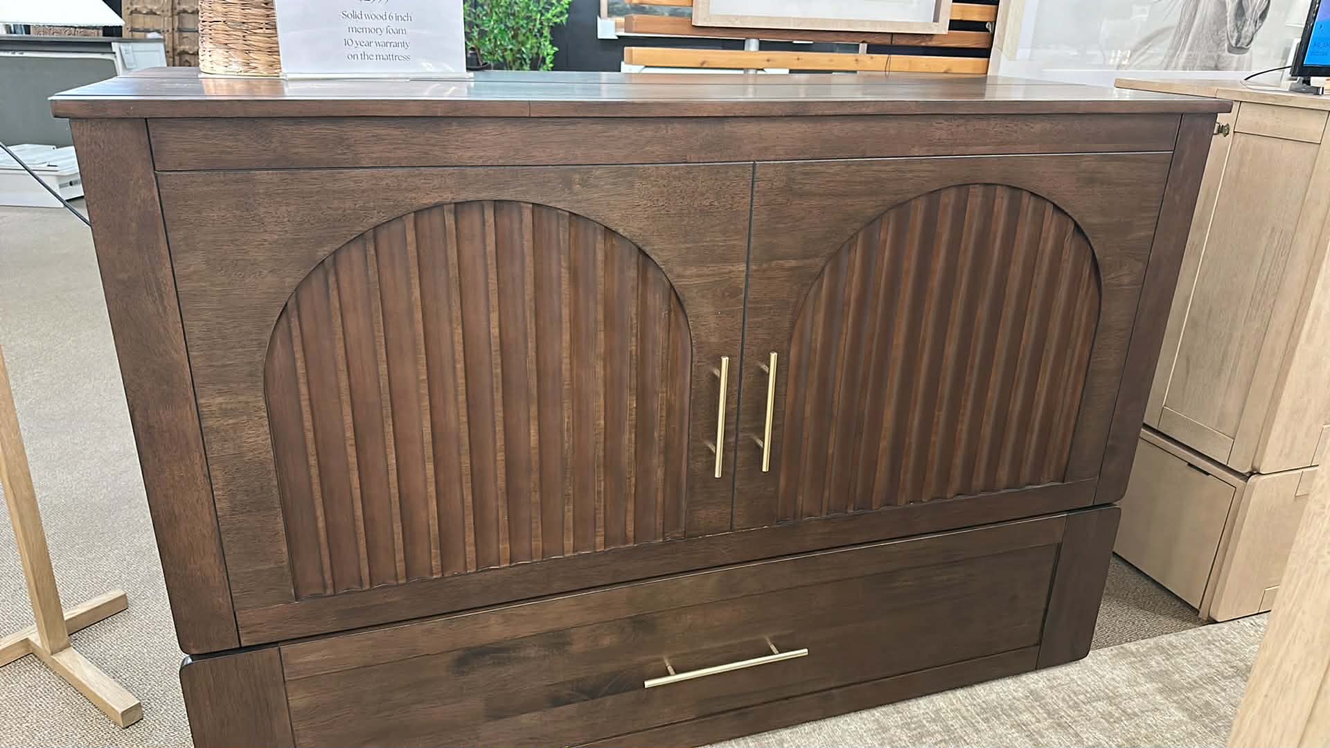Eden Arched Solid Wood Cabinet Bed - Calgary Furniture Store