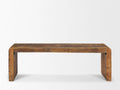 Estelle Rustic Brown Reclaimed Wood Bench - Calgary Furniture Store