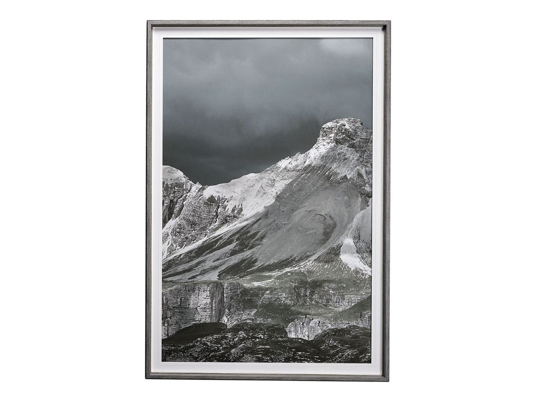 Europe Mountain 1L Framed Photographic Art Print Matted Under Glass in Calgary in a white background