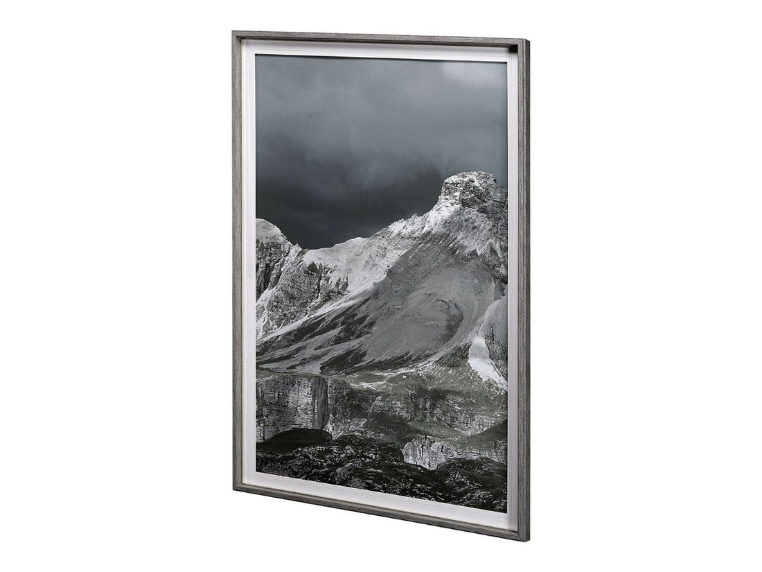 Europe Mountain 1L Framed Photographic Art Print Matted Under Glass in Calgary in a white background