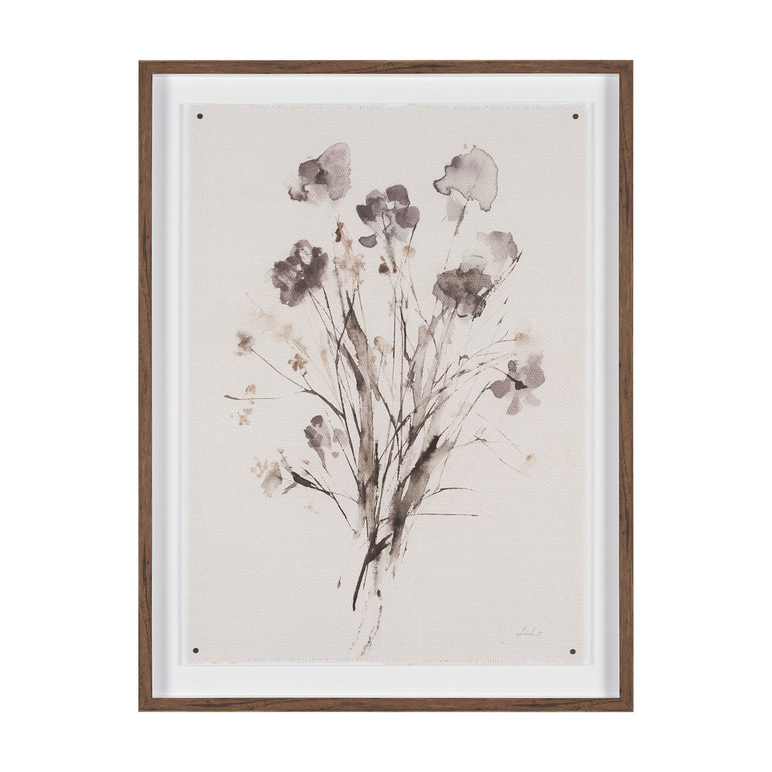 Floral Impressions I by Melody Ducharme a Hand Embellished Framed Print under Glass - Calgary Furniture Store