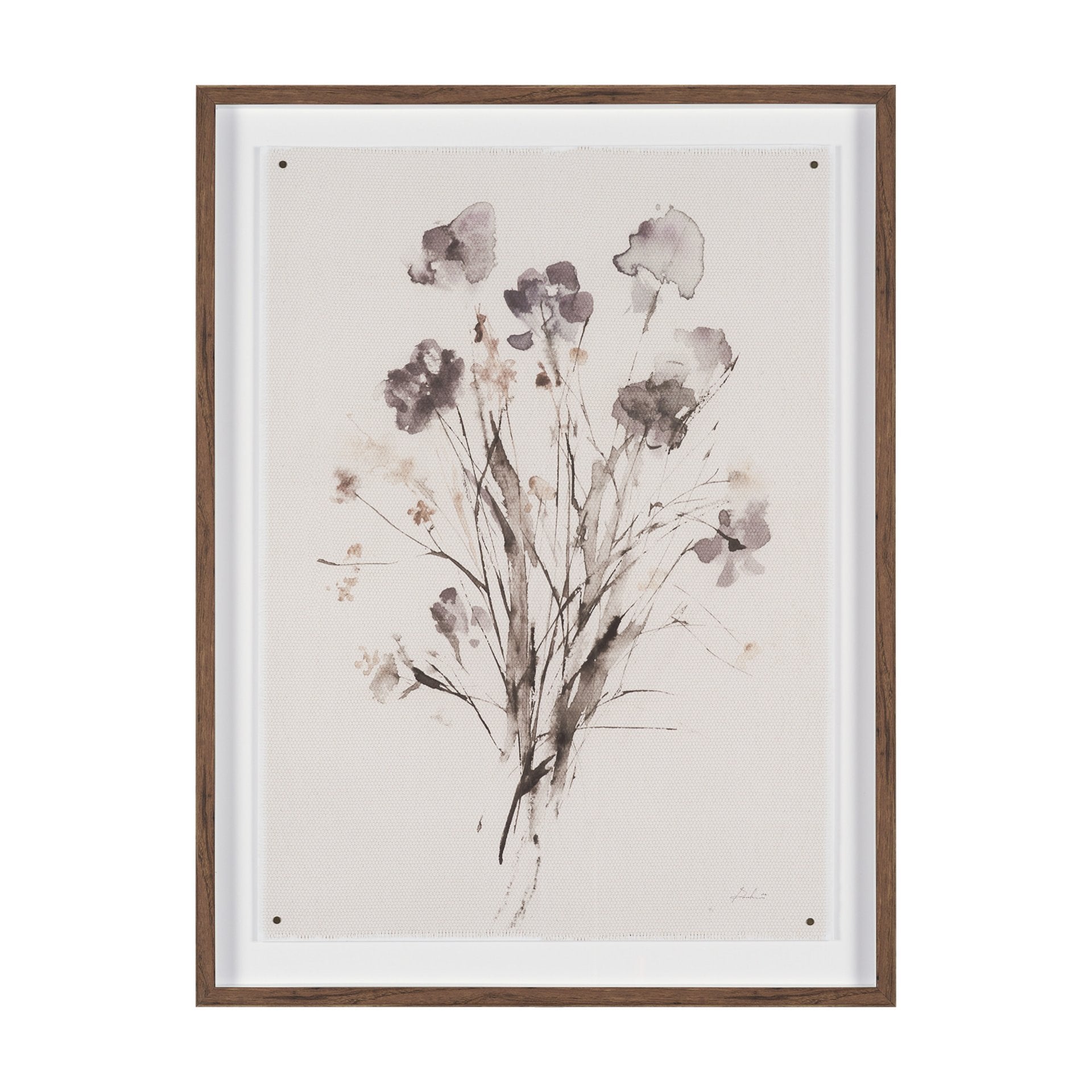 Floral Impressions I by Melody Ducharme a Hand Embellished Framed Print under Glass - Calgary Furniture Store
