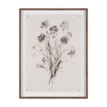 Floral Impressions I by Melody Ducharme a Hand Embellished Framed Print under Glass - Calgary Furniture Store