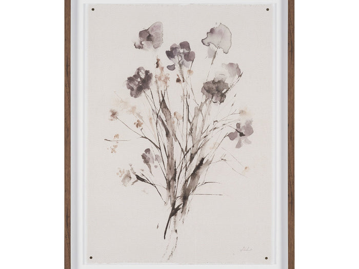 Floral Impressions I by Melody Ducharme a Hand Embellished Framed Print under Glass - Calgary Furniture Store