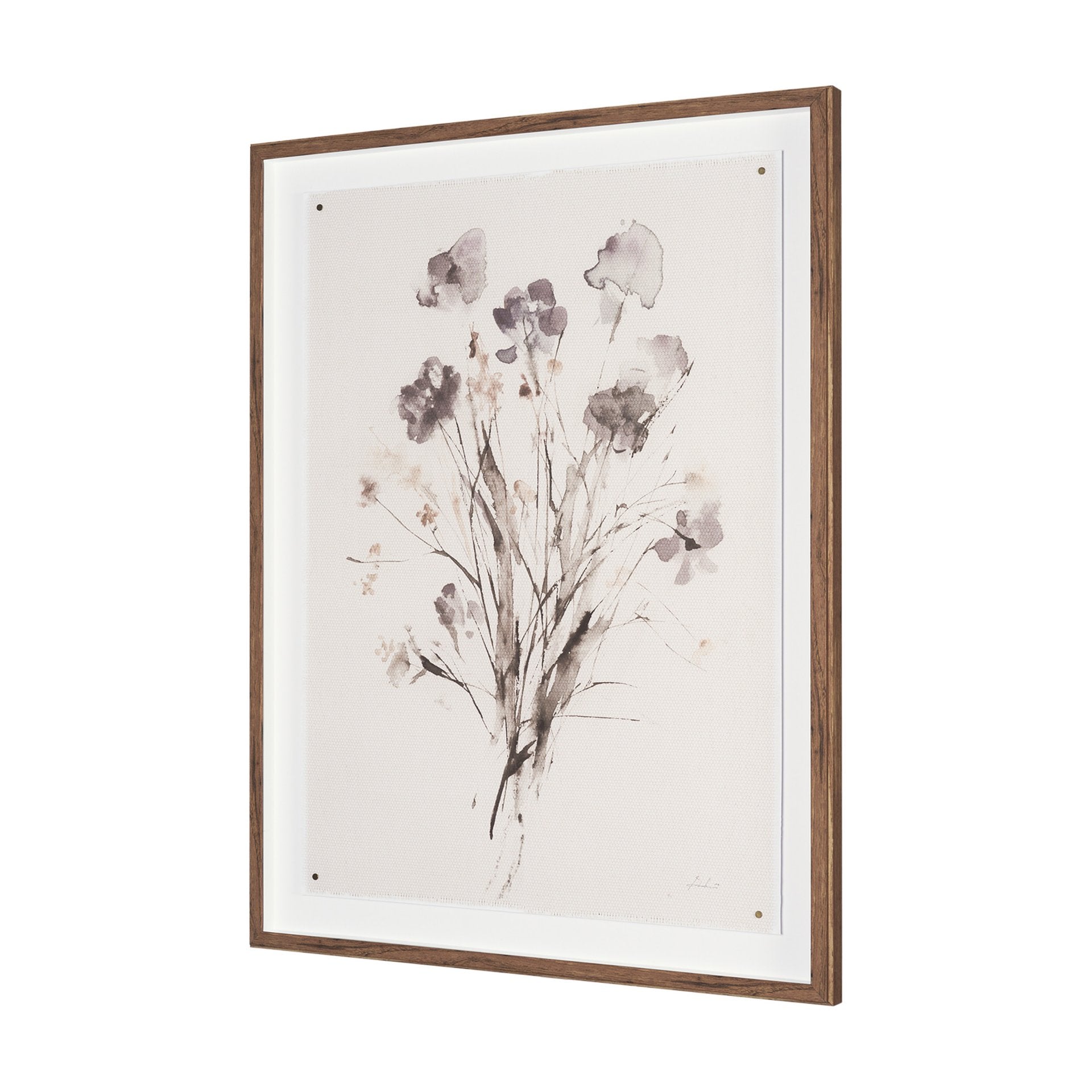 Floral Impressions I by Melody Ducharme a Hand Embellished Framed Print under Glass - Calgary Furniture Store
