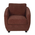 Deep Rust Baltimo Club Chair Upholstered Velvet Mid-Century Accent