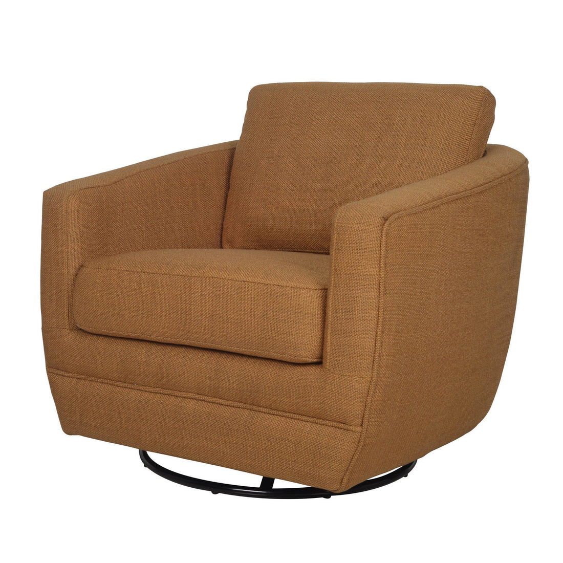 Baltimo Swivel Glider Accent Chair with Gold-Finish