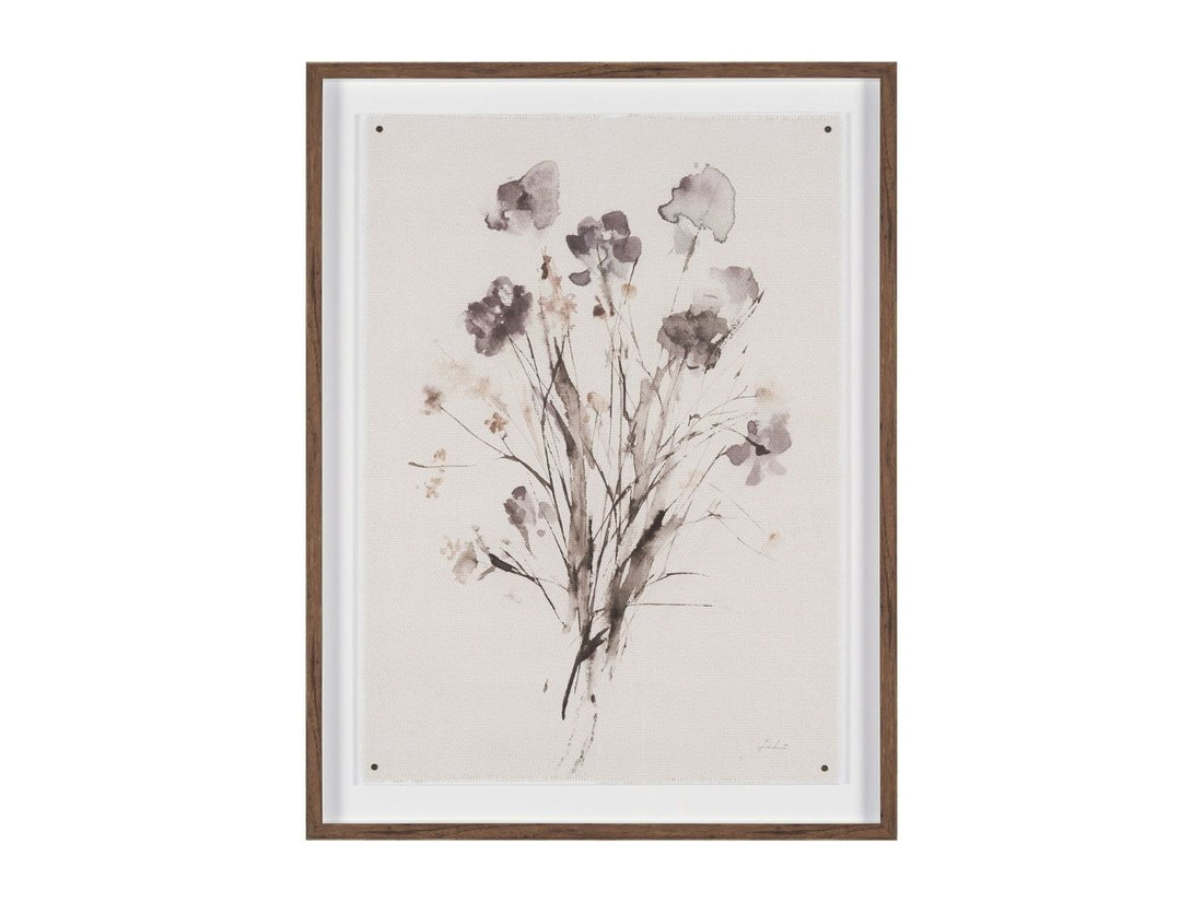 Floral Impressions II by Melody Ducharmea Hand Embellished Framed Print under Glass in Calgary in a white background 
