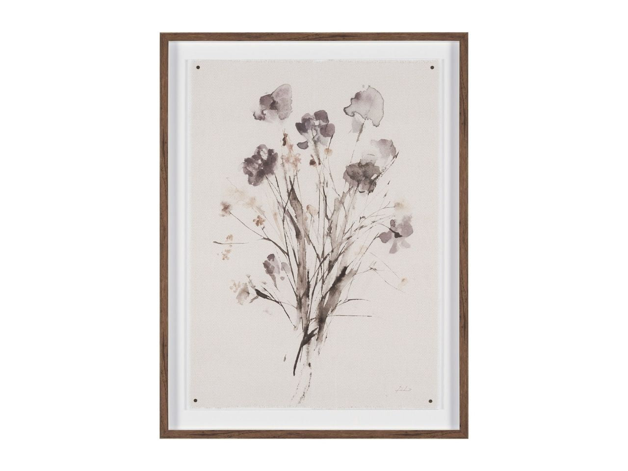 Floral Impressions II by Melody Ducharmea Hand Embellished Framed Print under Glass in Calgary in a white background 