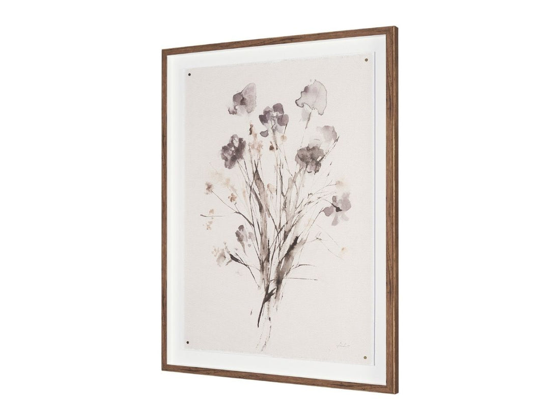 Floral Impressions II by Melody Ducharmea Hand Embellished Framed Print under Glass in Calgary in a white background 