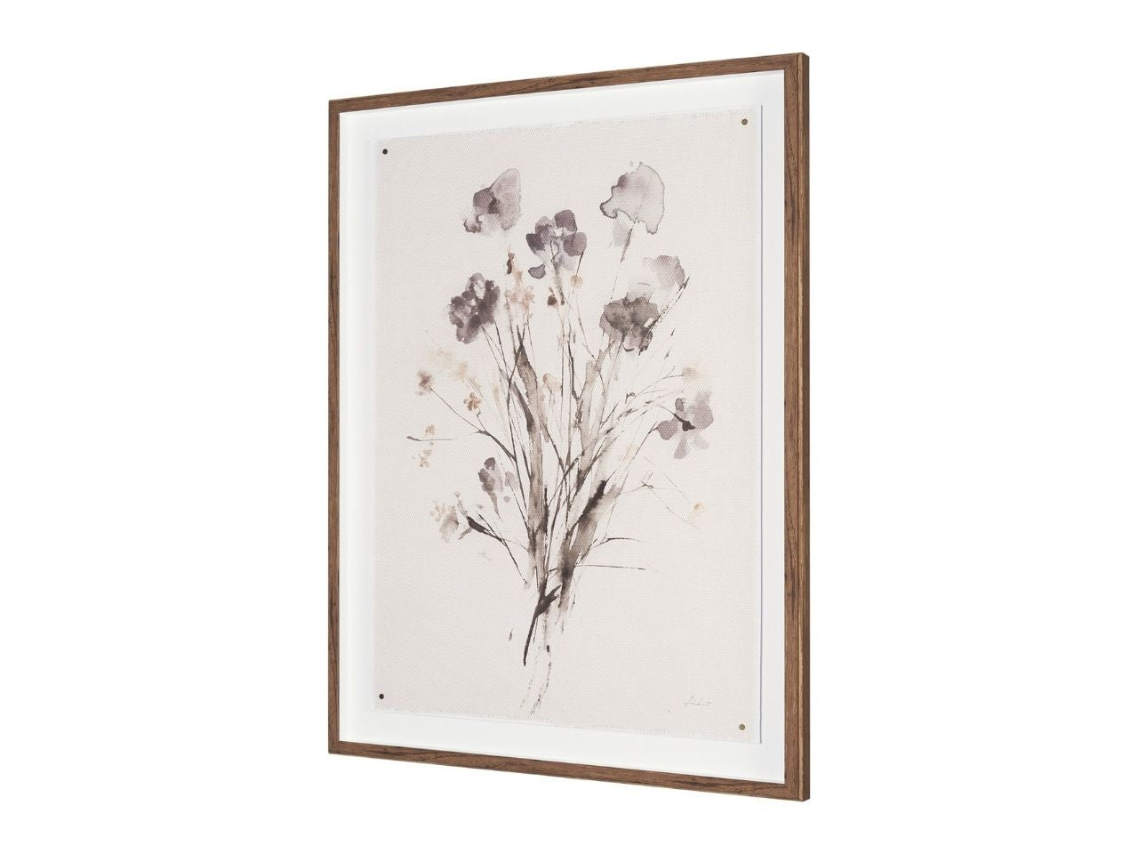 Floral Impressions II by Melody Ducharmea Hand Embellished Framed Print under Glass in Calgary in a white background 