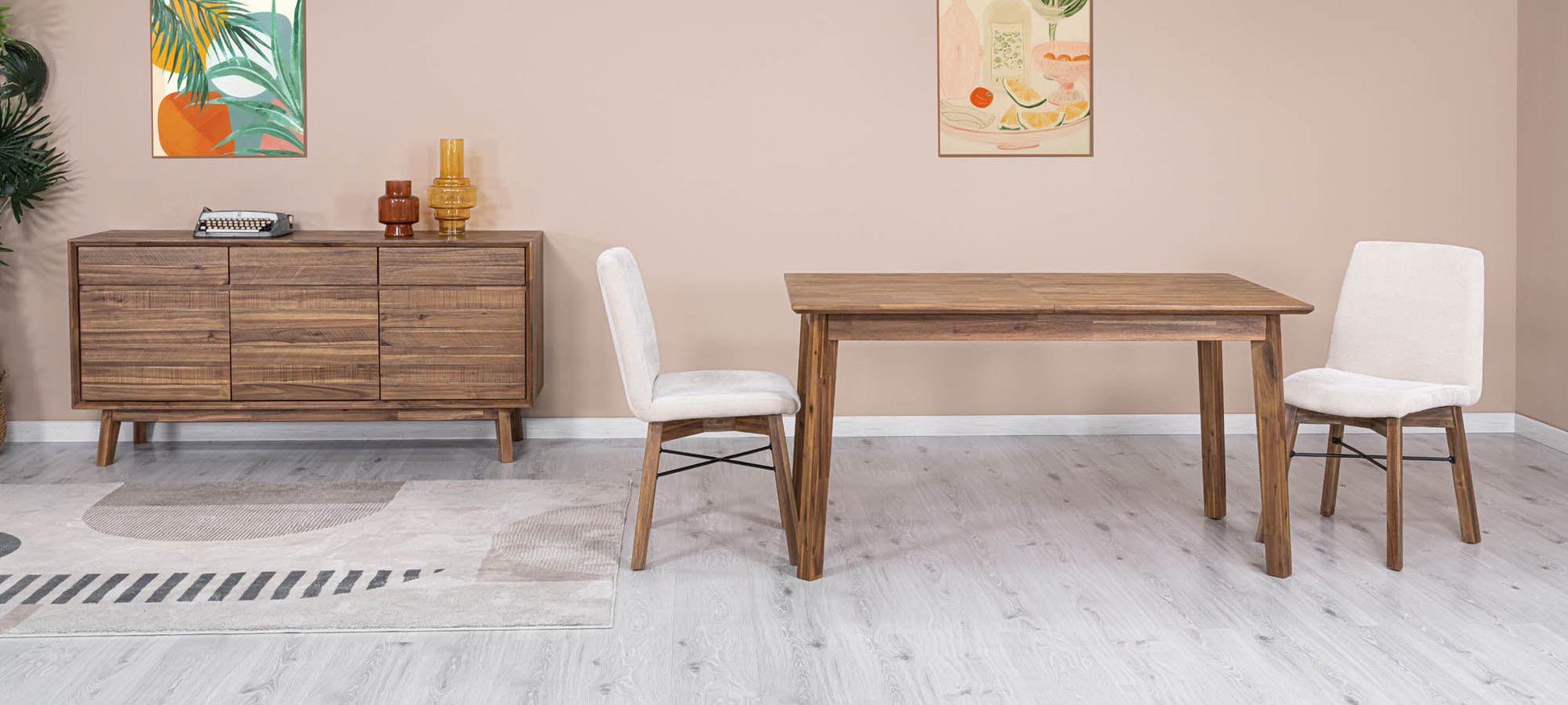 Gia Small Extension Dining Table 140–180 cm Warm Pecan