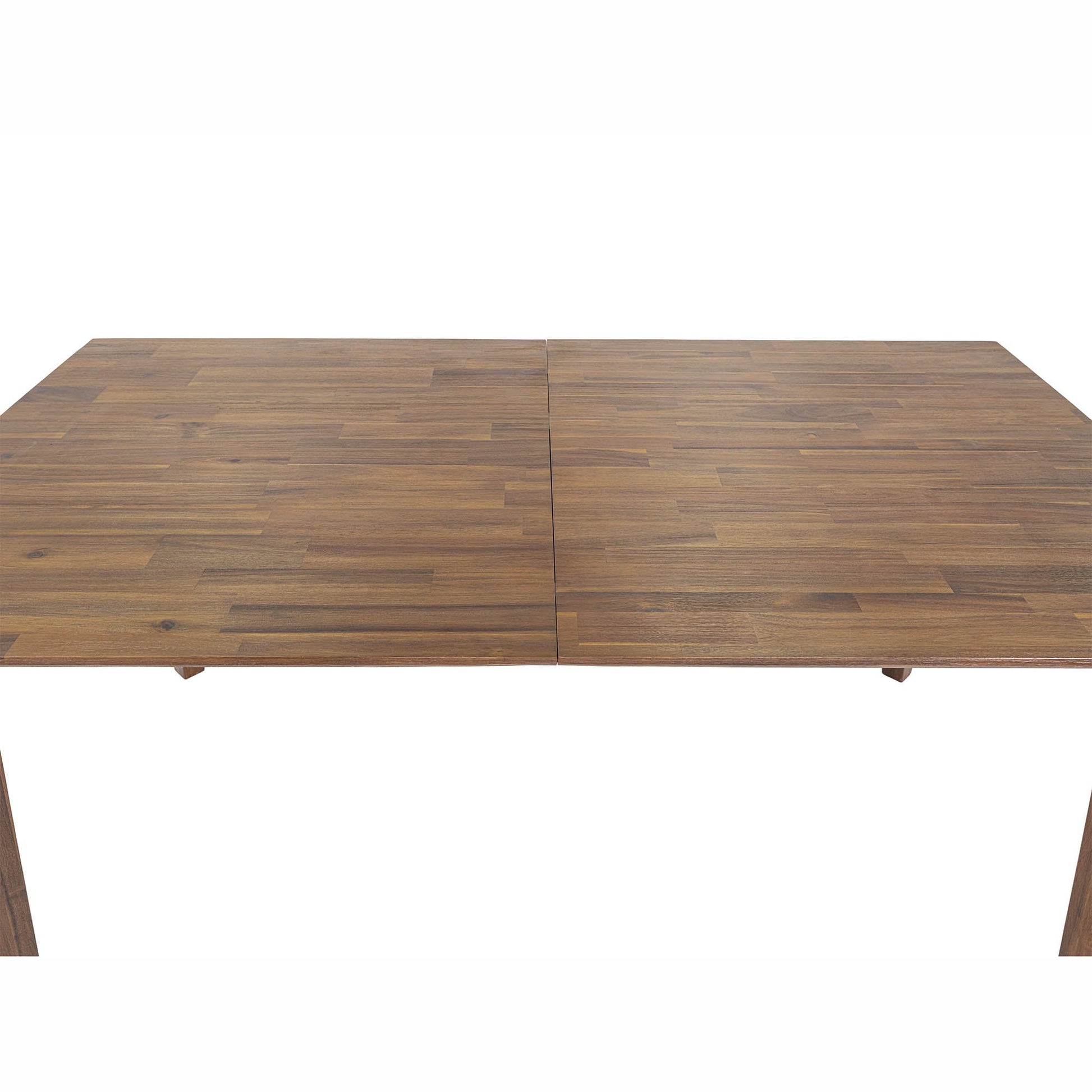 Gia Warm Pecan Extension Dining Table 71/102 Inch Solid Wood