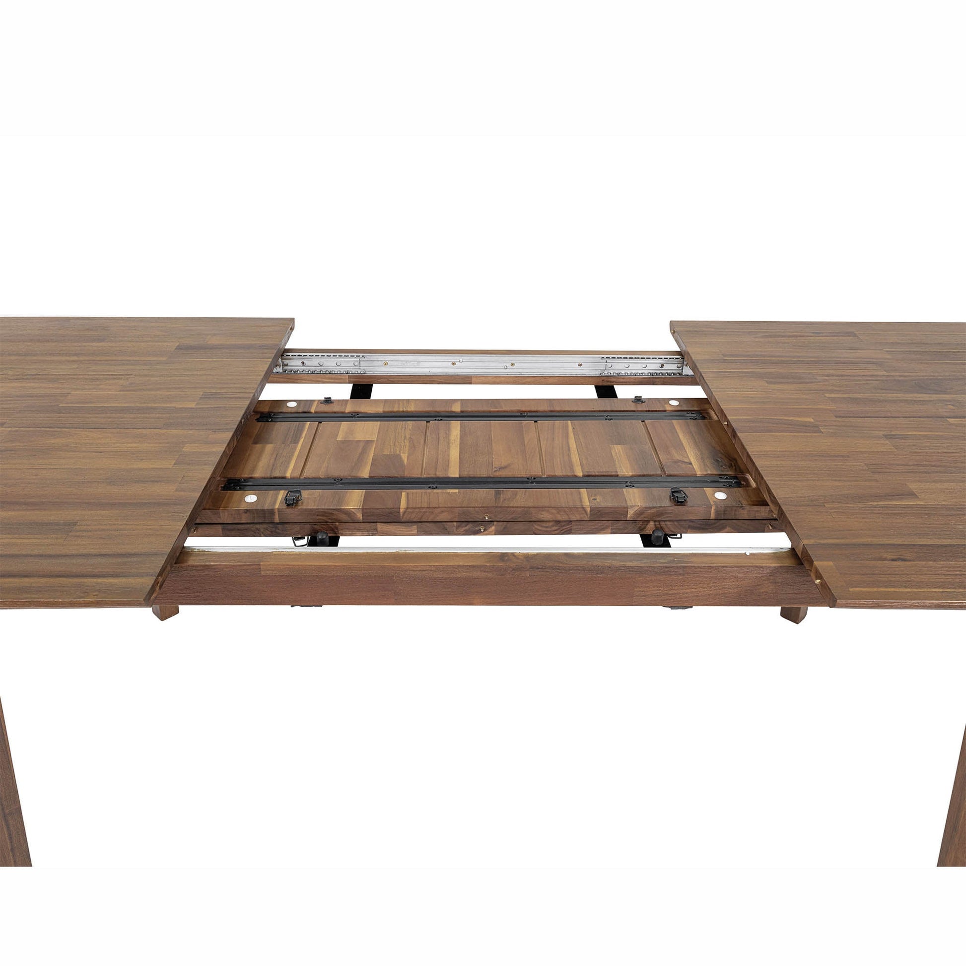Gia Warm Pecan Extension Dining Table 71/102 Inch Solid Wood