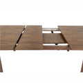 Gia Warm Pecan Extension Dining Table 71/102 Inch Solid Wood