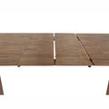 Gia Warm Pecan Extension Dining Table 71/102 Inch Solid Wood