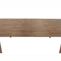 Gia Warm Pecan Extension Dining Table 71/102 Inch Solid Wood