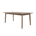 Gia Warm Pecan Extension Dining Table 71/102 Inch Solid Wood
