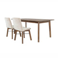 Gia Warm Pecan Extension Dining Table 71/102 Inch Solid Wood