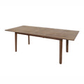 Gia Warm Pecan Extension Dining Table 71/102 Inch Solid Wood