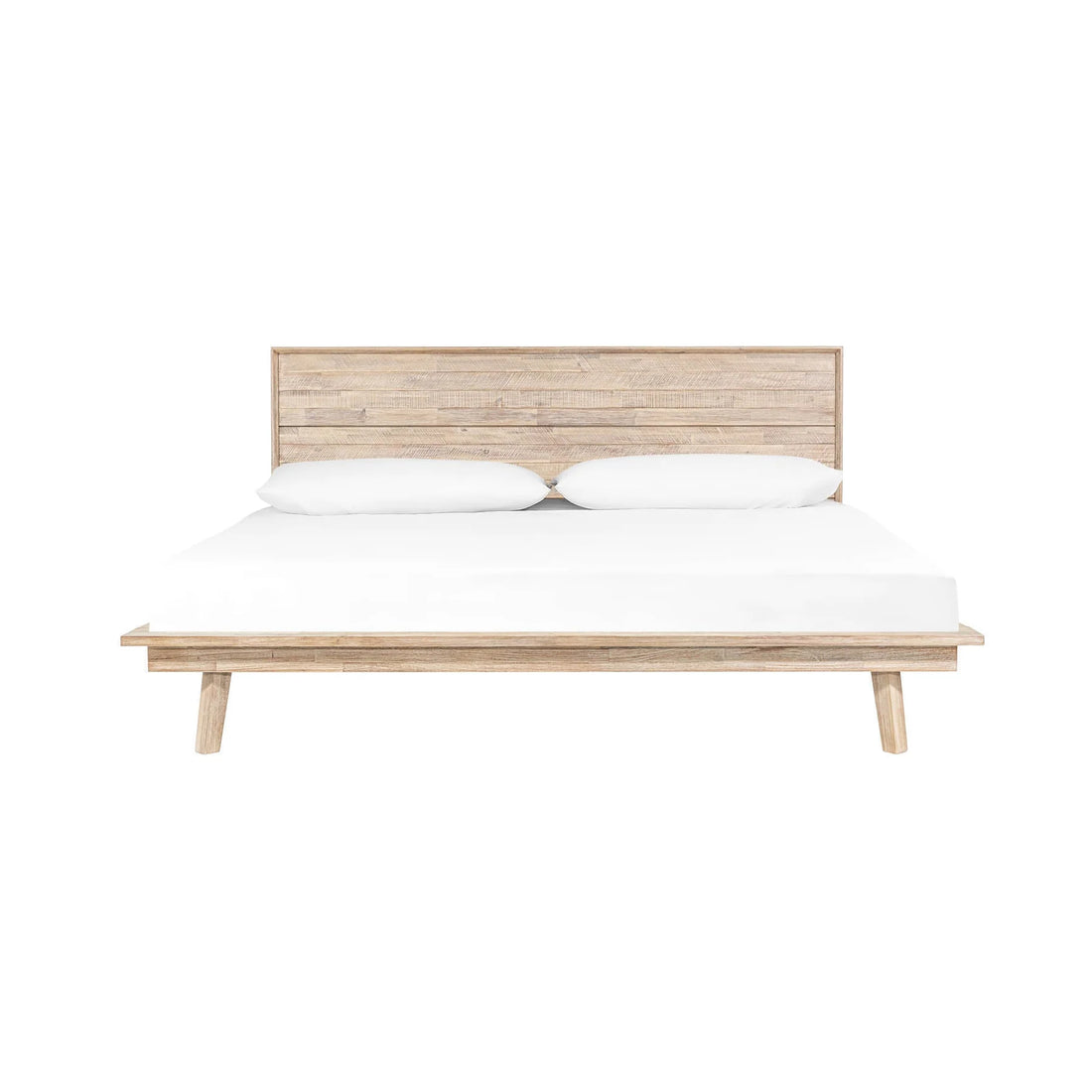 Gia Bed - Light Finish Solid Wood - Calgary Furniture Store