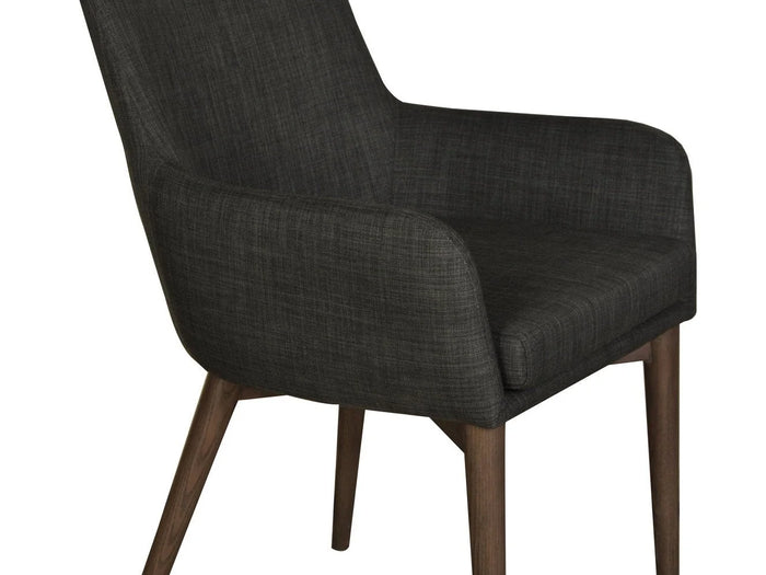 FRITZ ARM DINING CHAIR – DARK GREY - Calgary Furniture Store