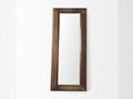 Wooden-framed mirror in Calgary on a white background