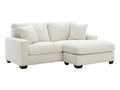 Greenbriar Ivory Sofa Chaise with Track Arms, Polyester Upholstery in Calgary in a white background
