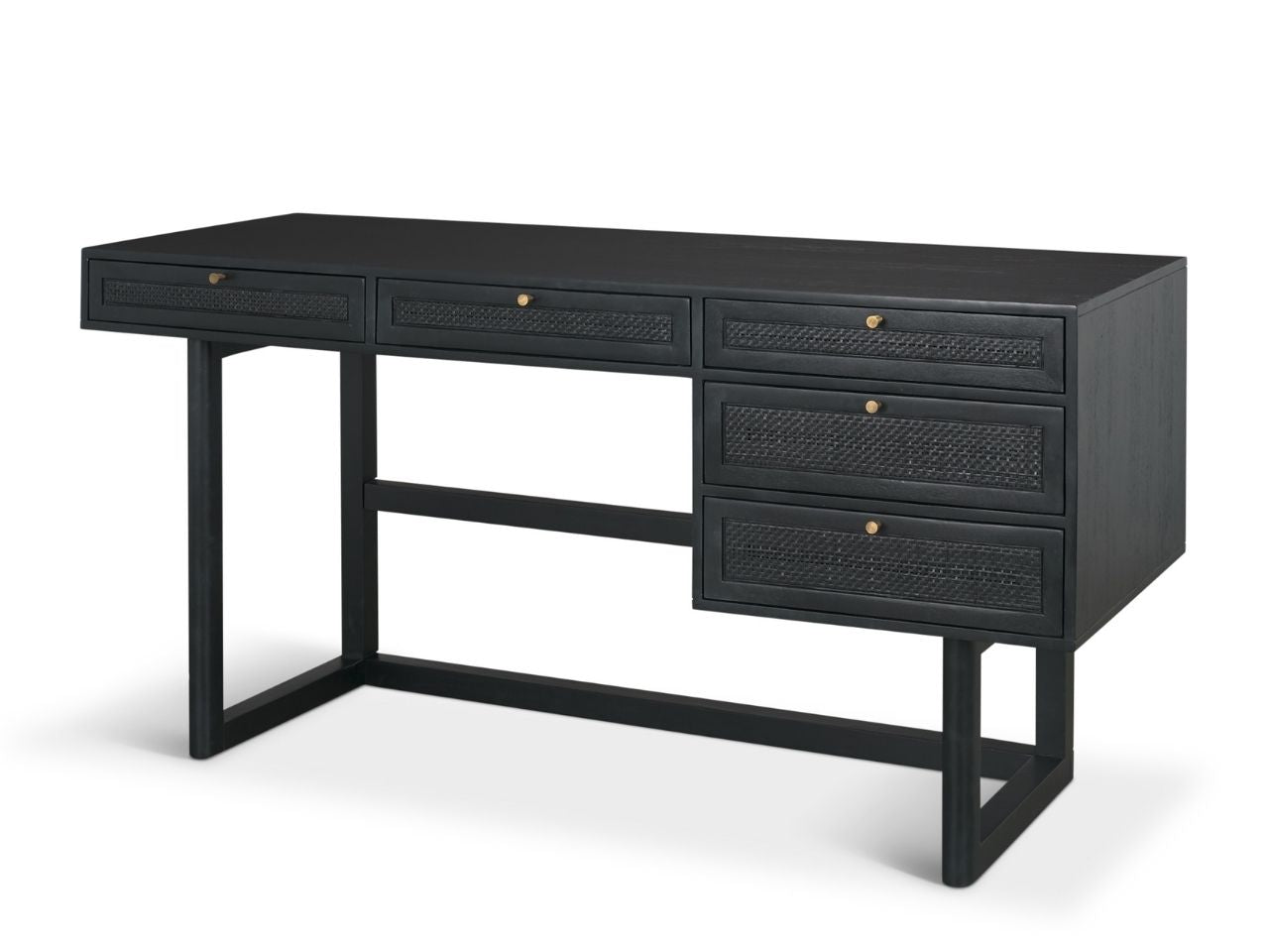 Grier_Office_Desk-Black-in a white background