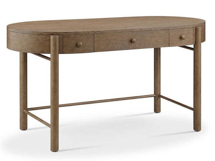 Hadleigh Brown Oval Writing Desk - Calgary Furniture Store