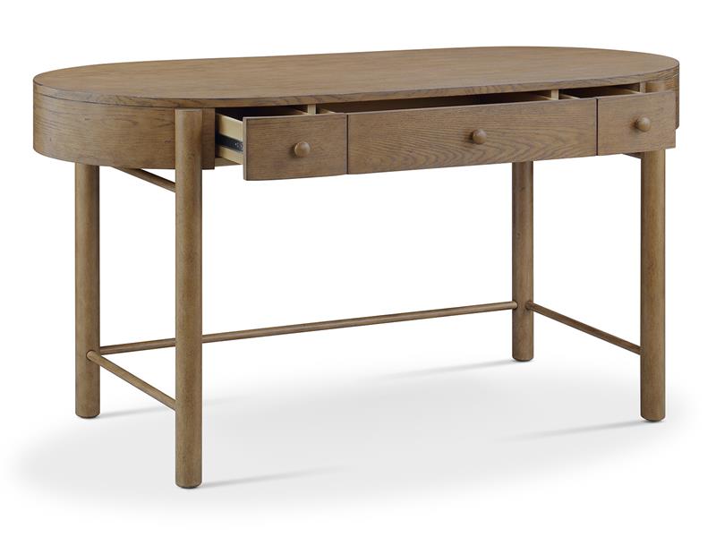 Hadleigh Brown Oval Writing Desk - Calgary Furniture Store