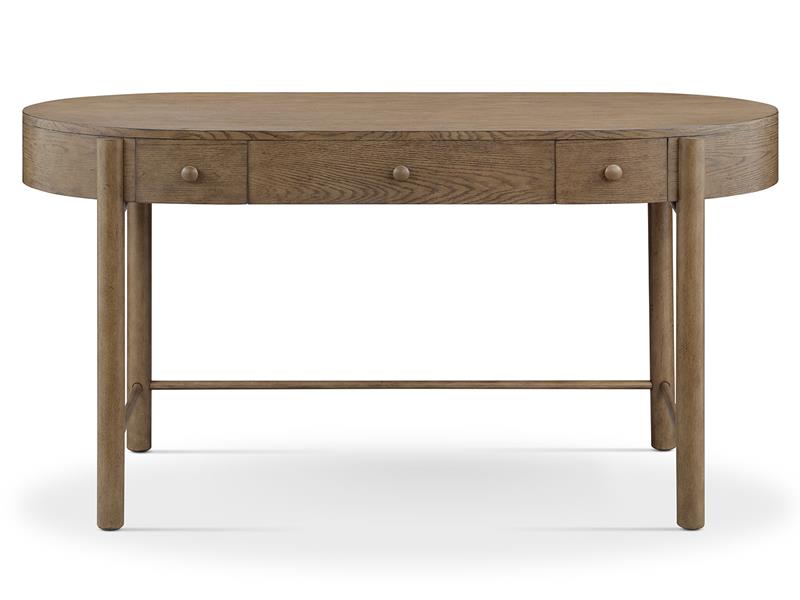 Hadleigh Brown Oval Writing Desk - Calgary Furniture Store