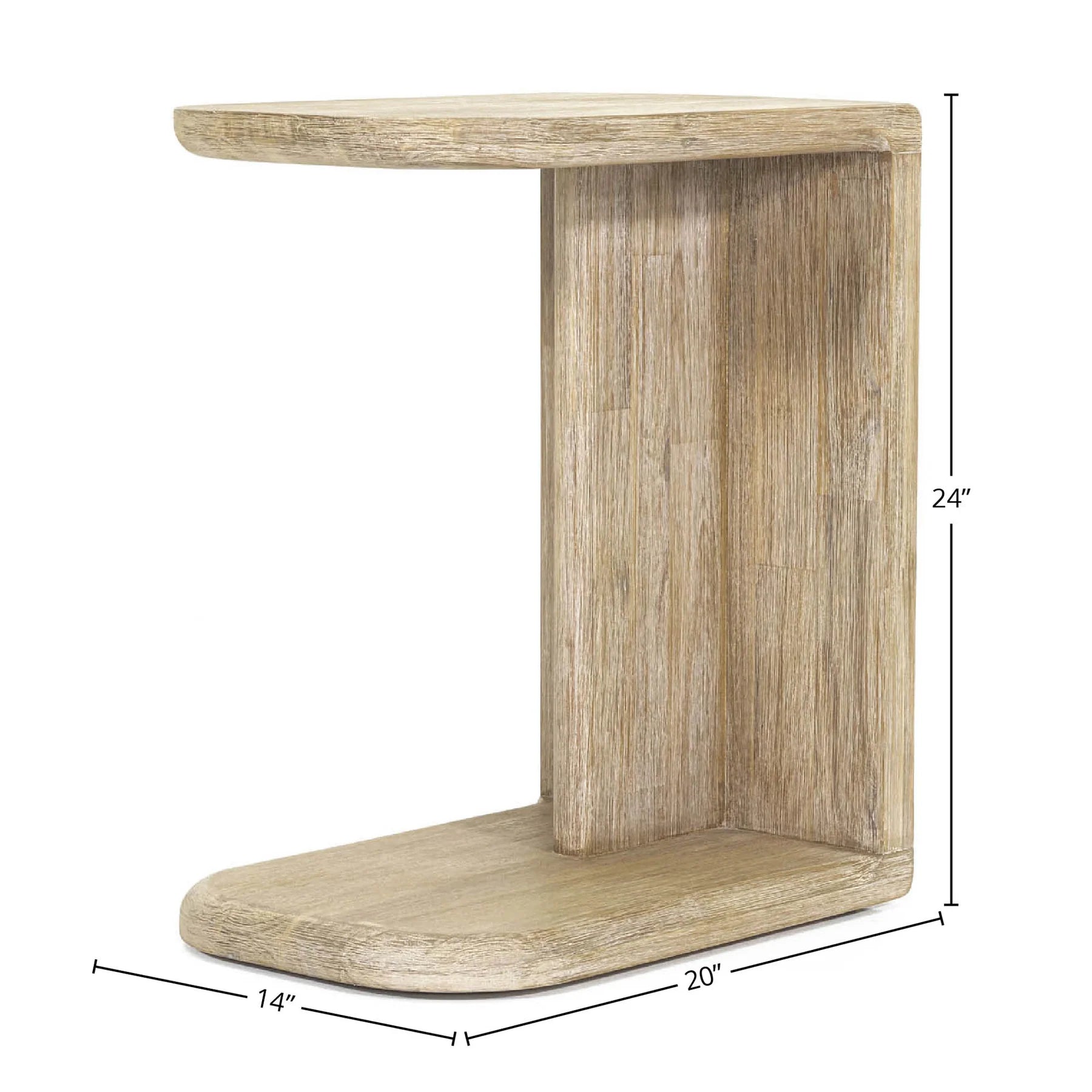 Haru C-Shaped Side Table - Calgary Furniture Store
