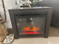 Harlinton Black Fireplace Mantel with W100-01 Electric Insert Floor model