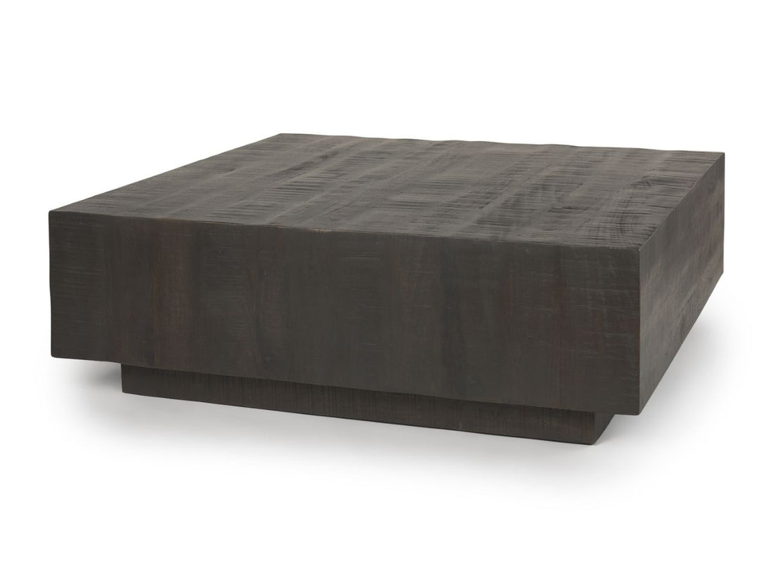 Hayden Dark Brown Wood Square Coffee Table in Calgary 
