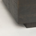 Hayden Dark Brown Wood Square Coffee Table in Calgary in a white background
