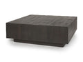 Hayden Dark Brown Wood Square Coffee Table in Calgary in a white background